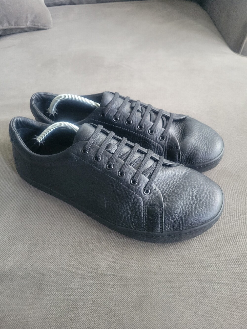 Birchbury Bramfords Barefoot Sneakers Size 12 Black Pebbled Leather Minimalist